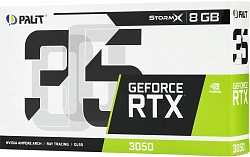 Видеокарта Palit PCI-E 4.0 PA-RTX3050 STORMX NVIDIA GeForce RTX 3050 8Gb 128bit GDDR6 1042/14000 DVIx1 HDMIx1 DPx1 HDCP Ret
