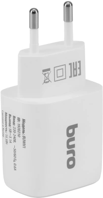 Сетевое зар./устр. Buro BUWH1 15.5W 3.1A 2xUSB универсальное белый (BUWH15S200WH)