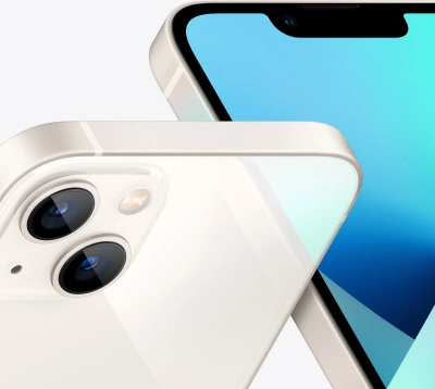 Смартфон Apple A2633 iPhone 13 128Gb 4Gb сияющая звезда моноблок 3G 4G 1Sim 6.1" 1170x2532 iOS 16 12Mpix 802.11 a/b/g/n/ac/ax NFC GPS GSM900/1800 GSM1900 Protect