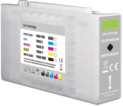 Картридж струйный Cactus CS-EPT693500 T6935 черный матовый (350мл) для Epson SureColor SC-T3000/T3070/T3200/T5000/5200