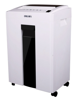 Шредер Deli 9953 белый (секр.P-5) фрагменты 8лист. 23лтр. скрепки скобы пл.карты CD