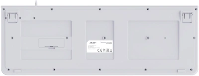 Клавиатура Acer OKW400 белый USB Multimedia (ZL.KBDEE.01B) кабель 1.8м