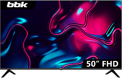 Телевизор LED BBK 50" 50LEM-1031/FTS2C (B) Frameless черный FULL HD 60Hz DVB-T2 DVB-C DVB-S2 USB (RUS)