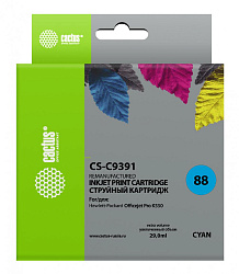 Картридж струйный Cactus CS-C9391 №88 голубой (29мл) для HP DJ Pro K550 с чипом