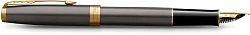 Ручка перьев. Parker Sonnet Grey Core GT (2213680) сталь нержавеющая F подар.кор.