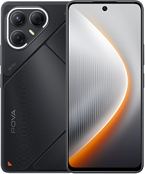 Смартфон Tecno Pova 7 5G 128Gb 8Gb черный моноблок 3G 4G 2Sim 6.78" 1080x2460 Android 15 50Mpix 802.11 a/b/g/n/ac/ax NFC GPS GSM900/1800 Protect microSD max1024Gb