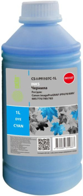Чернила Cactus CS-I-PFI107C-1L PFI-107 голубой1000мл для Canon imageProGRAF iPF670/680/685/770/780/785
