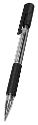 Ручка шариков. Deli Arrow EQ01620 прозрачный/черный d=0.7мм черн. черн. резин. манжета
