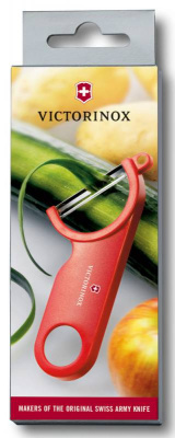 Овощечистка для овощей и фруктов Victorinox Potato Peeler красный упак.:европодвес (7.6073)