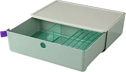 Короб для хранения Deli XDM31green 1 выдвижной ящик 250x220x125мм зеленый пластик