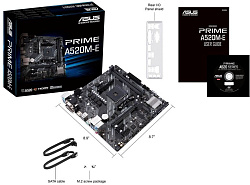 Материнская плата Asus PRIME A520M-E Soc-AM4 AMD A520 2xDDR4 mATX AC`97 8ch(7.1) GbLAN RAID+VGA+DVI+HDMI