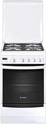 Плита Газовая Gefest ПГ 5100-03 белый (металлическая крышка) реш.чугун