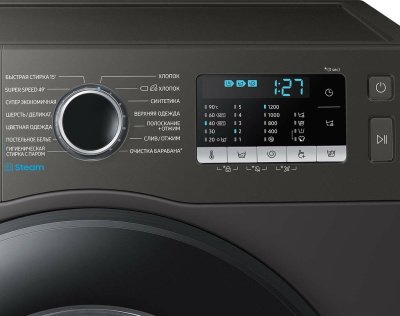 Стиральная машина Samsung WW80AGAS22AX/LD класс: A загр.фронтальная макс.:8кг черный