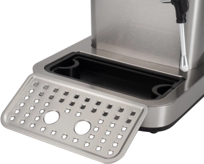 Кофеварка рожковая Hyundai HEM-4309 1350Вт серебристый/черный