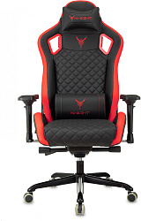 Кресло игровое Knight Titan черный/красный ромбик экокожа с подголов. крестов. металл