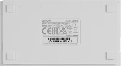 Коммутатор TP-Link LS1005 (L2) 5x100Мбит/с неуправляемый