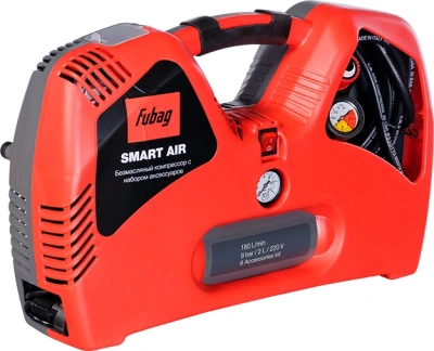Компрессор поршневой Fubag Smart Air безмасляный 180л/мин 2л 1100Вт красный/черный