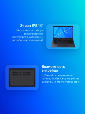 Ноутбук Maibenben S14A-R545UM Ryzen 5 Pro 4650U 8Gb SSD256Gb AMD Radeon Graphics 14" IPS FHD (1920x1080) Linux dk.blue WiFi BT Cam 5000mAh (S14A-R545UMA1SLURE0)