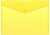 Конверт на кнопке Бюрократ -PK803AYEL A4 пластик 0.18мм желтый