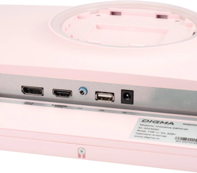 Монитор Digma 23.8" Overdrive 24P410F розовый IPS LED 2ms 16:9 HDMI матовая 300cd 178гр/178гр 1920x1080 200Hz G-Sync FreeSync DP FHD USB 3.7кг