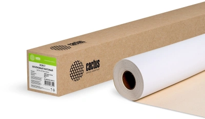 Холст Cactus CS-MC340-106715 42"(A0+) 1067мм-15м/340г/м2/белый хлопок для струйной печати втулка:50.8мм (2")