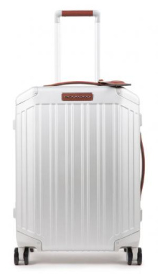 Чемодан Piquadro ALU (BV4425ALU/GRCU) 40x54x20см 37л. 4.3кг. алюминий/натур.кожа серый