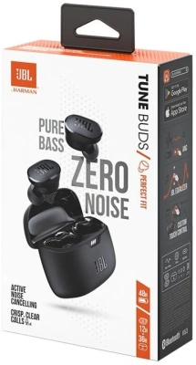 Гарнитура внутриканальные JBL Tune Buds черный беспроводные bluetooth в ушной раковине (JBLTBUDSBLK)