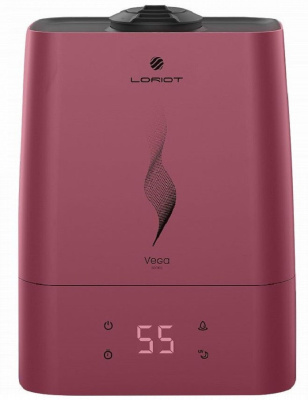 Увлажнитель воздуха Loriot Vega 25Вт (ультразвуковой) бордовый/черный