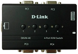 Переключатель KVM D-Link DKVM-4K 4xPC port (DKVM-4K/B3A)