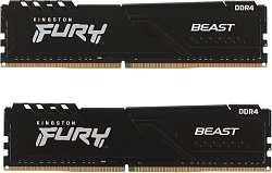 Память DDR4 2x16Gb 3600MHz Kingston KF436C18BBK2/32 Fury Beast Black RTL Gaming PC4-28800 CL18 DIMM 288-pin 1.35В single rank с радиатором Ret