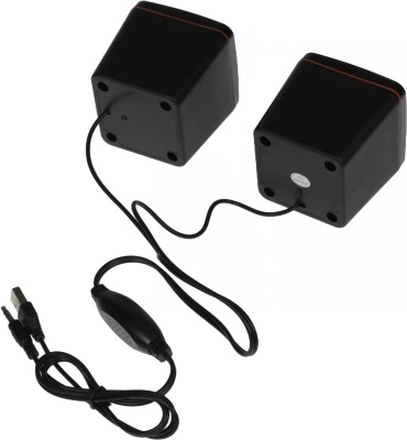 Колонки Defender SPK 33 2.0 черный/оранжевый 5Вт портативные