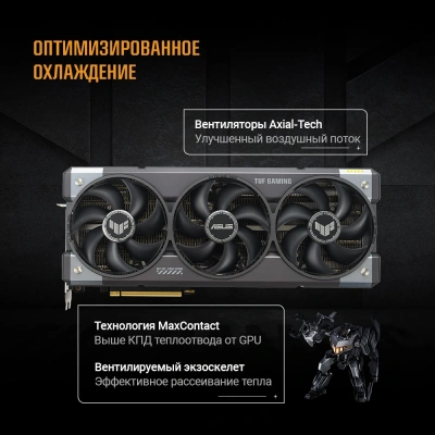 Видеокарта Asus PCI-E 5.0 TUF-RTX5090-32G-GAMING NVIDIA GeForce RTX 5090 32Gb 512bit GDDR7 2407/30000 HDMIx2 DPx3 HDCP Ret