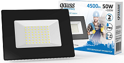 Прожектор уличный Gauss Elementary 613100350 светодиодный 50Втчерный