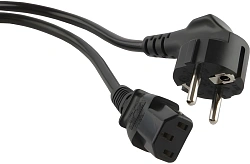 Шнур питания Hyperline PWC-IEC13-SHM-1.0-BK C13-Schuko проводник.:3x0.75мм2 1м 250В 10А (упак.:1шт) черный