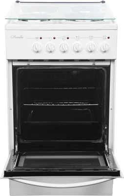 Плита Электрическая Лысьва ЭП 411 МС белый эмаль (стеклянная крышка)