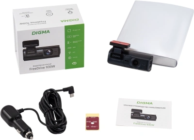 Видеорегистратор Digma FreeDrive 930W черный 4Mpix 1440x2560 2160p 170гр. Allwinner