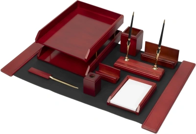 Настольный набор Good Sunrise M9C-25A (9 предметов) красное дерево дерево бордовый/черный