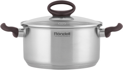Кастрюля Rondell Tierno RDS-1593 4.8л. d=24см (с крышкой) стальной