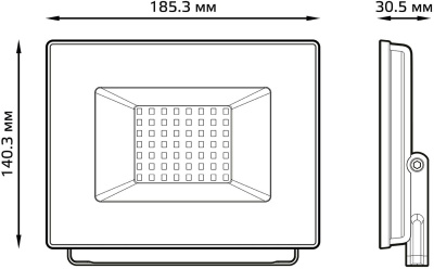 Прожектор уличный Gauss Elementary светодиодный 50Втбелый (613120350)