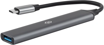 Разветвитель USB-C Digma DHUB-5USB-AC-3.0 5порт. серебристый