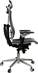 Кресло руководителя эргономичное Метта Yoga Spine Triumph L2 (M06) черный сиденье черный сет./экокожа с подголов. крестов.5-луч. металл хром