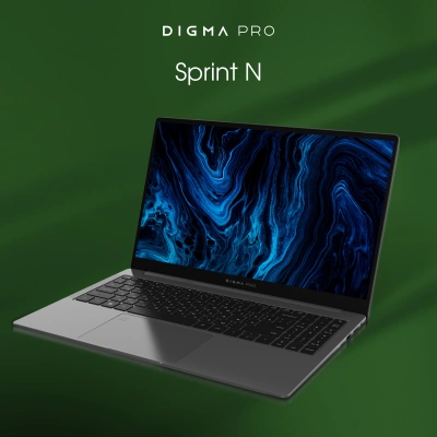 Ноутбук Digma Pro Sprint N Ryzen 7 5700U 16Gb SSD512Gb AMD Radeon Graphics 15.6" IPS FHD (1920x1080) Windows 11 Pro dk.grey WiFi BT Cam 4700mAh (DN15R7-ADXW03)