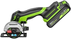 Углошлифовальная машина Greenworks GD24UCS 500Вт 20000об/мин рез.шпин.:M6 d=76мм (3402007CUA)