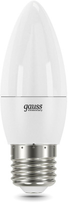Лампа светодиодная Gauss Elementary 30222 12Вт цок.:E27 свеча 220B 4100K св.свеч.бел.нейт. (упак.:10шт)