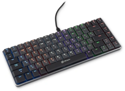 Клавиатура Оклик K615X механическая серый/серебристый USB slim Multimedia for gamer LED (1934413)