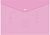 Конверт на кнопке Бюрократ Pastel -PKPAST/PINK A4 пластик 0.18мм розовый