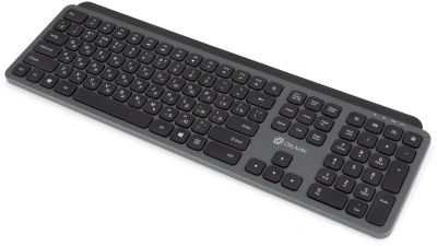 Клавиатура Оклик K859W серый/черный USB беспроводная slim Multimedia (2002136)