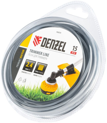 Леска для садовых триммеров Denzel Aluflex d=2.4мм L=15м (96834)
