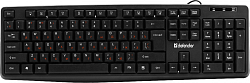 Клавиатура Defender HB-164 черный USB (45164) кабель 1.8м