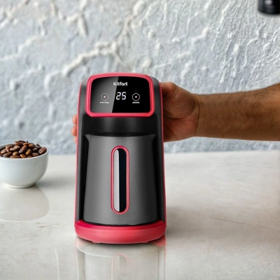 Кофеварка электрическая турка Kitfort КТ-7455 600Вт красный/черный
